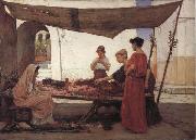 John William Waterhouse The flower Stall oil painting reproduction